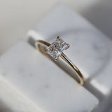 0.71 CT Radiant Solitaire CVD E/VS1 Diamond Engagement Ring 3