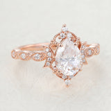 0.90 CT Pear Shaped Moissanite Vintage Engagement Ring 3