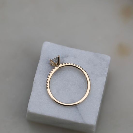 0.90 CT Emerald Solitaire CVD F/VVS2 Diamond Engagement Ring 7