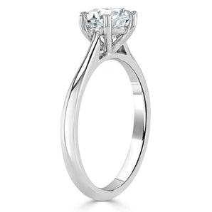 0.75 CT Round Cut Solitaire Moissanite Engagement Ring 2