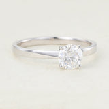 0.88 CT Round Shaped Moissanite Solitaire Engagement Ring 2