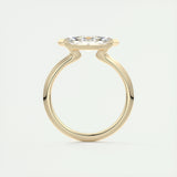 2 CT Marquise Half Bezel CVD F/VS1 Diamond Engagement Ring 14