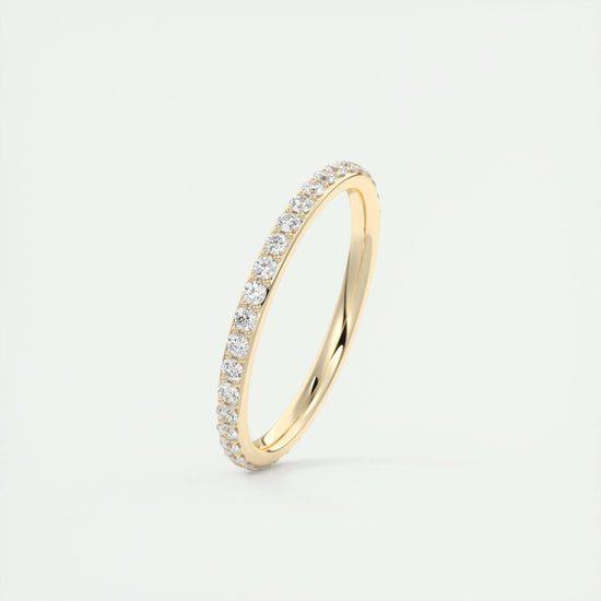 0.74 CT Round Full Eternity CVD EF/VVS Diamond Wedding Band 7
