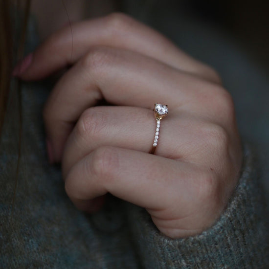 0.50 CT Round Solitaire CVD F/VVS1 Diamond Engagement Ring 4