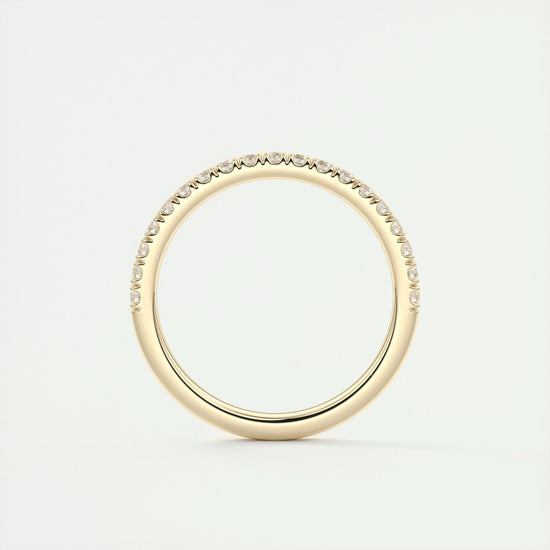 0.38 CT Round Half Eternity CVD EF/VVS Diamond Wedding Band 14
