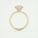 2 CT Princess Solitaire CVD F/VS1 Diamond Engagement Ring 14