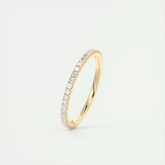 0.36 CT Round Full Eternity CVD EF/VVS Diamond Wedding Band 8