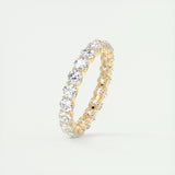 2.1 CT Round Full Eternity CVD EF/VVS Diamond Wedding Band 8