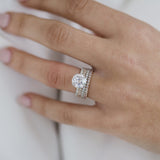 2.50 CT Round Solitaire Hidden Halo Moissanite Engagement Ring 6