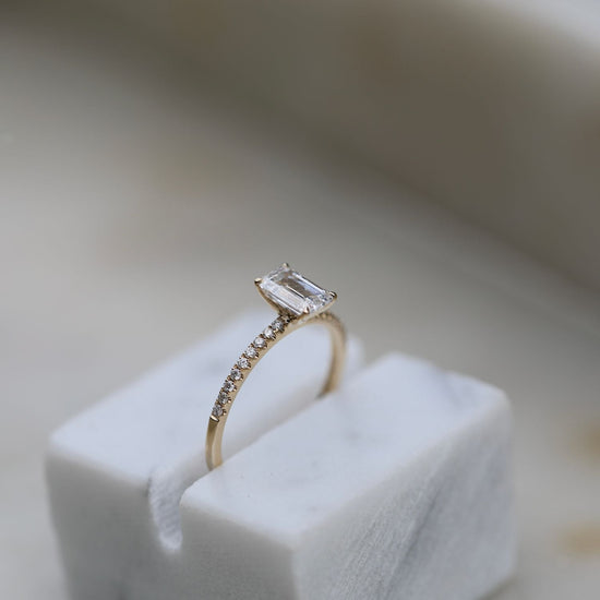 0.90 CT Emerald Solitaire CVD F/VVS2 Diamond Engagement Ring 6