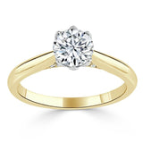 0.75 CT Round Cut Solitaire Moissanite Engagement Ring 5