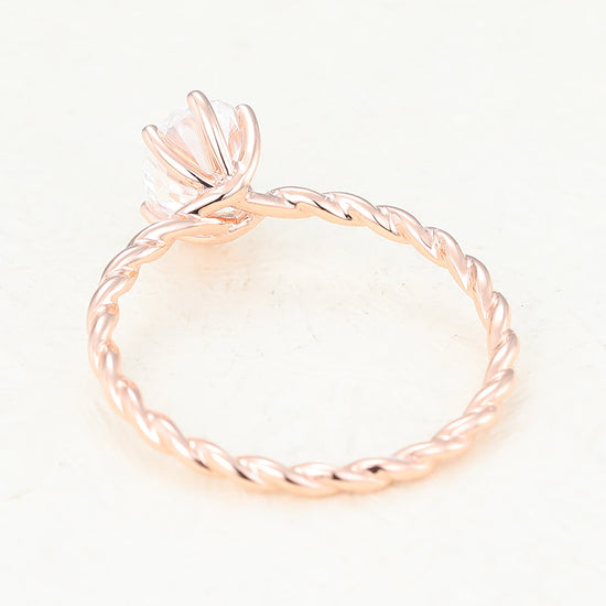 1.33 CT Oval Shaped Moissanite Solitaire Engagement Ring 4