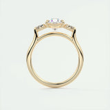 1.91 CT Oval Cut Three Stone Moissanite Engagement Ring 15