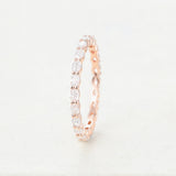 1.32 CT Oval Shaped Moissanite Full Eternity Wedding Band 4