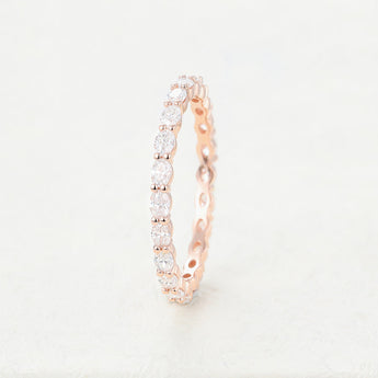 1.32 CT Oval Shaped Moissanite Full Eternity Wedding Band 4