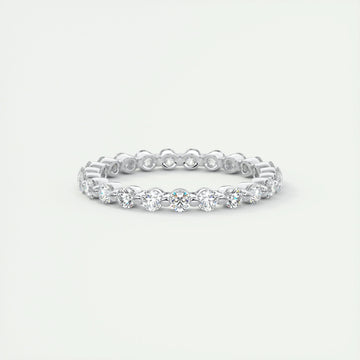 0.69 CT Round Full Eternity CVD EF/VVS Diamond Wedding Band 1