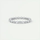 0.69 CT Round Full Eternity CVD EF/VVS Diamond Wedding Band 1