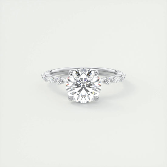 2 CT Round Solitaire CVD F/VS1 Diamond Engagement Ring 1