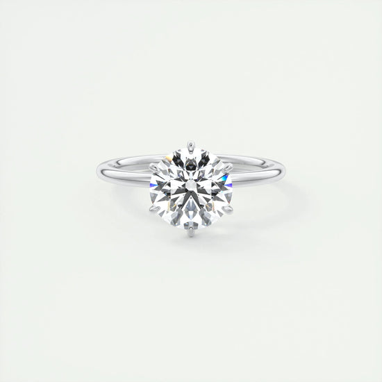 2 CT Round Solitaire CVD F/VS1 Diamond Engagement Ring 1