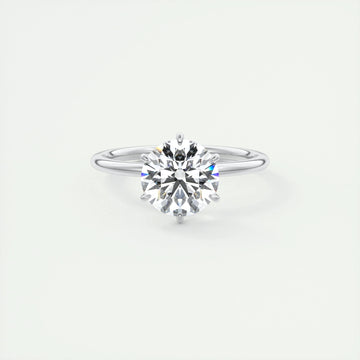 2 CT Round Solitaire CVD F/VS1 Diamond Engagement Ring 1