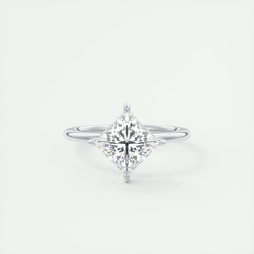 2 CT Princess Solitaire CVD F/VS1 Diamond Engagement Ring 1