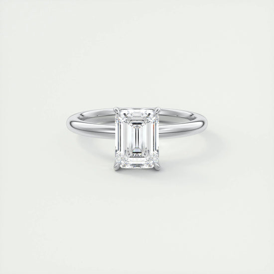 1.75 CT Emerald Solitaire CVD F/VS1 Diamond Engagement Ring 1