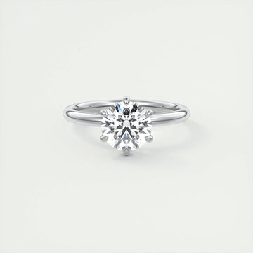 1.5 CT Round Solitaire CVD F/VS1 Diamond Engagement Ring 1