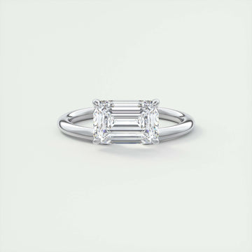 2 CT Emerald Solitaire CVD F/VS1 Diamond Engagement Ring 1