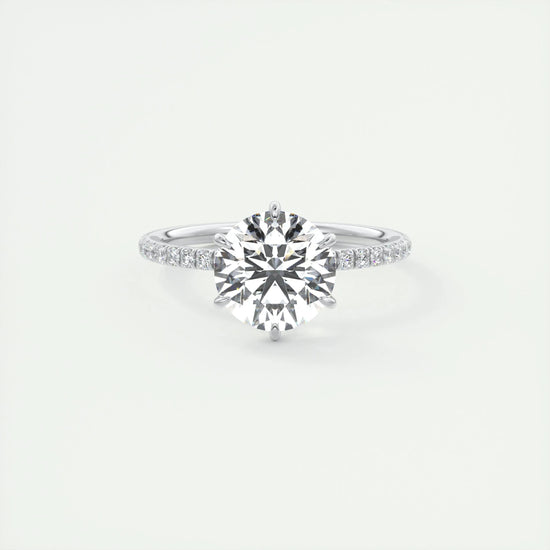 2 CT Round Solitaire CVD F/VS1 Diamond Engagement Ring 1
