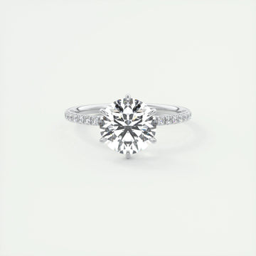 2 CT Round Solitaire CVD F/VS1 Diamond Engagement Ring 1