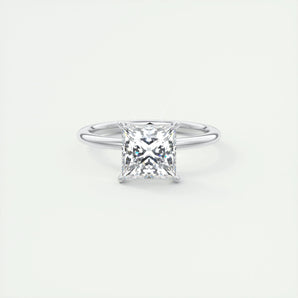 2 CT Princess Solitaire CVD F/VS1 Diamond Engagement Ring 1