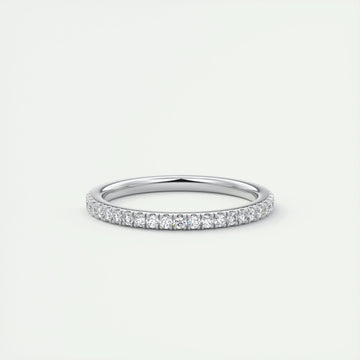 0.18 CT Round Half Eternity CVD EF/VVS Diamond Wedding Band 1