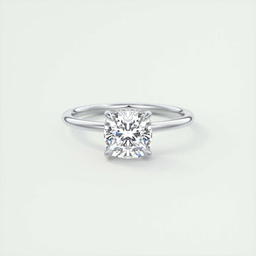 2 CT Cushion Hidden Halo CVD F/VS1 Diamond Engagement Ring 1