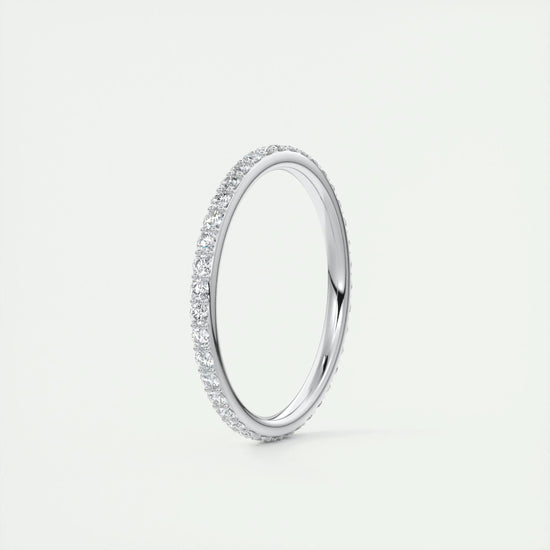 0.37 CT Round Full Eternity CVD EF/VVS Diamond Wedding Band 3