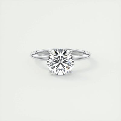 2 CT Round Solitaire CVD F/VS1 Diamond Engagement Ring 1
