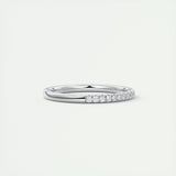 0.18 CT Round Half Eternity CVD EF/VVS Diamond Wedding Band 2