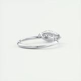 1.98 CT Marquise Half Bezel Solitaire Moissanite Engagement Ring 4