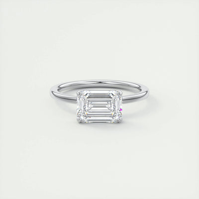 2 CT Emerald Solitaire CVD F/VS1 Diamond Engagement Ring 1