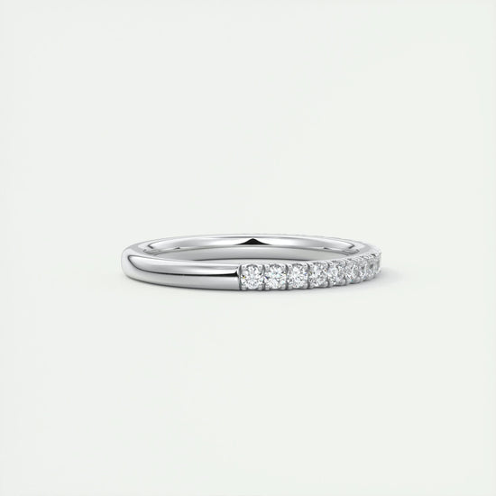0.38 CT Round Half Eternity CVD EF/VVS Diamond Wedding Band 2
