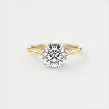 2 CT Round Solitaire CVD F/VS1 Diamond Engagement Ring 8