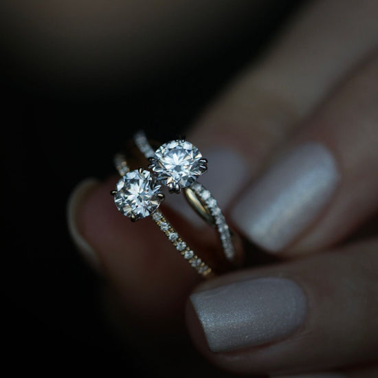 0.89 CT Round Solitaire CVD E/VS1 Diamond Engagement Ring 10