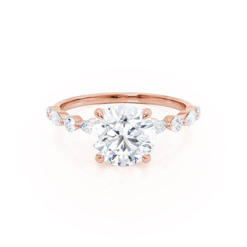 1.0 CT Round Shaped Moissanite Solitaire Style Engagement Ring 1