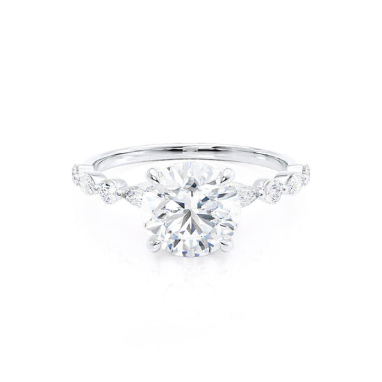 1.0 CT Round Shaped Moissanite Solitaire Engagement Ring 1