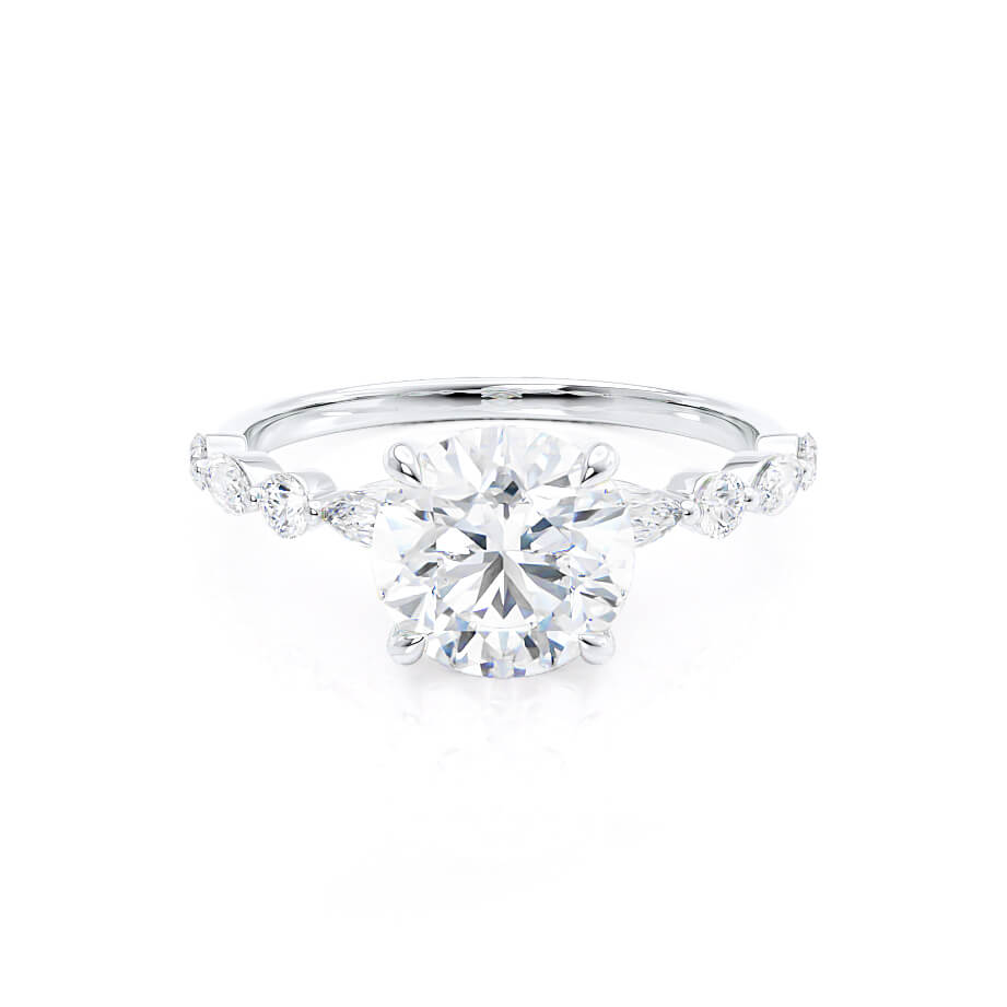 1.0 CT Round Shaped Moissanite Solitaire Engagement Ring 1