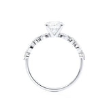 0.90 CT Oval Shaped Moissanite Solitaire Style Engagement Ring 4