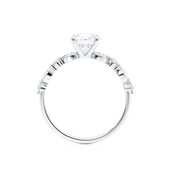 0.90 CT Oval Shaped Moissanite Solitaire Style Engagement Ring 4