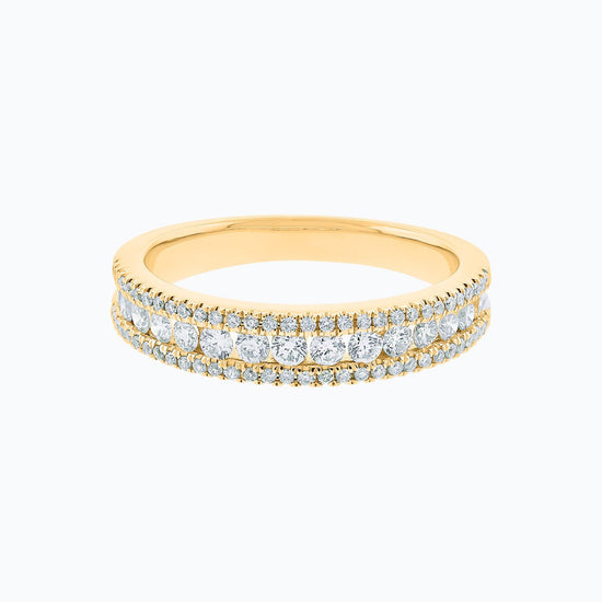 0.70 CT Round Micro Pave CVD EF/VS1 Diamond Wedding Band 5