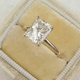 2.1 CT Radiant Cut Solitaire Style Moissanite Engagement Ring 2