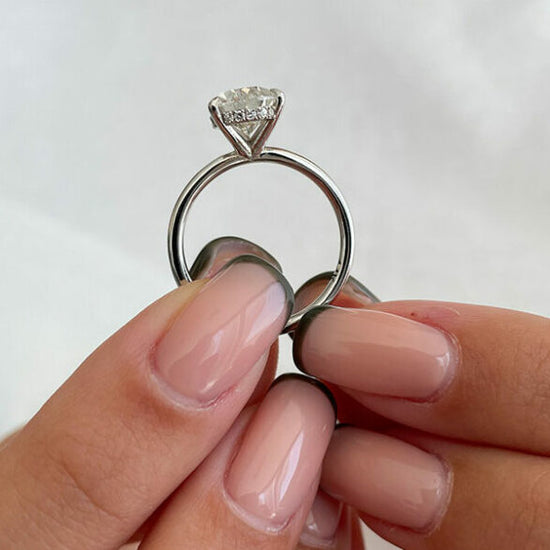 2.5 CT Pear Cut Solitaire Style Moissanite Engagement Ring 5