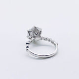 4.11 CT Round Cut Pave Moissanite Engagement Ring 4